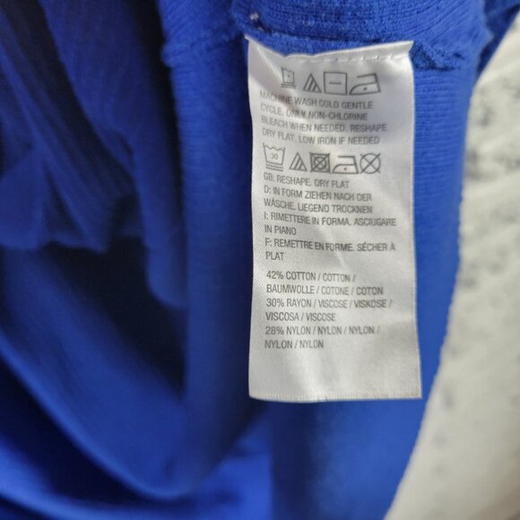 Susan Graver QVC Women Sweater 2X Plus Cardigan Open Blue Cuff Sleeve SWE71E - Picture 10 of 11